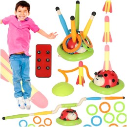 Gra zręcznościowa dla dzieci skakanka wyrzutnia rzut do celu biedronka 3w1