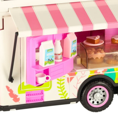 Kamper zdalnie sterowany na pilota samochód kempingowy auto 2,4GHz dźwięki światła akcesoria różowy