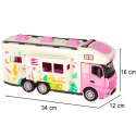 Kamper zdalnie sterowany na pilota samochód kempingowy auto 2,4GHz dźwięki światła akcesoria różowy