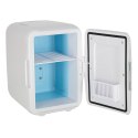 Lodówka turystyczna elektryczna samochodowa mini na jedzenie kosmetyki grzanie chłodzenie 2w1 4L biała