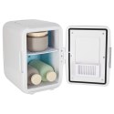 Lodówka turystyczna elektryczna samochodowa mini na jedzenie kosmetyki grzanie chłodzenie 2w1 4L biała