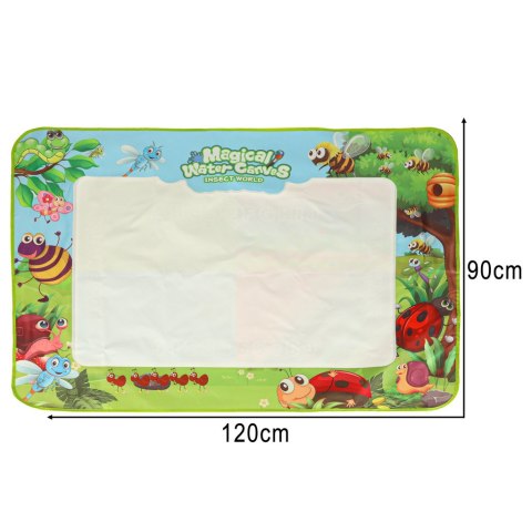 Mata wodna do malowania rysowania wodą mazaki pieczątki szablony wałek 120x90cm łąka