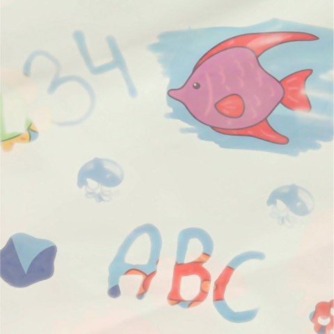 Mata wodna do malowania rysowania wodą mazaki pieczątki szablony wałek okrągła 80cm wodny świat