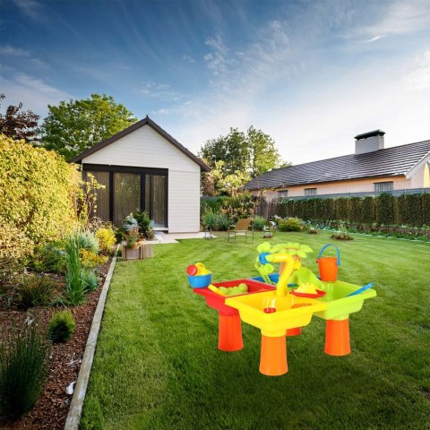 Stolik wodny cztery części piaskownica łopatki konewka stołek