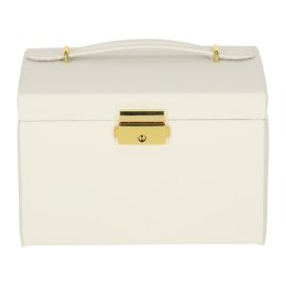 Szkatułka kuferek na biżuterię z szufladami biała