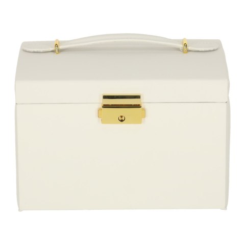 Szkatułka kuferek na biżuterię z szufladami biała