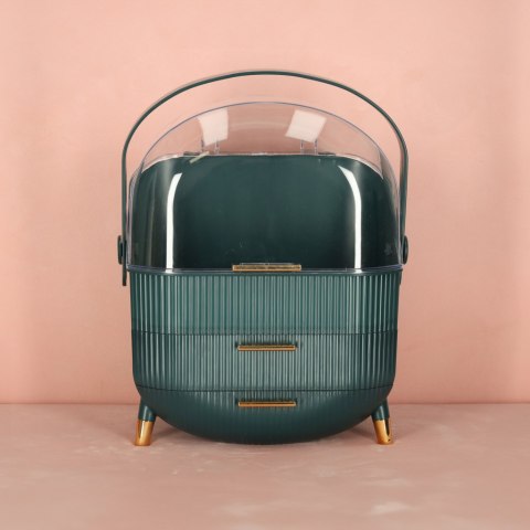 Szkatułka organizer na kosmetyki szafka zielona