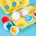 Układanka edukacyjna sorter dopasuj kształty jajka montessori owoce warzywa 6szt