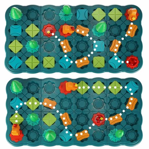 Gra logiczna planszowa labirynt tor przeszkód 56 el.