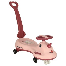 Jeździk grawitacyjny LED Swing FIX S1 skuter z rączką różowy max 65kg