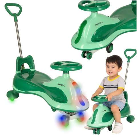 Jeździk grawitacyjny LED Swing FIX S2 skuter z rączką zielony max 100kg