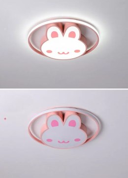 Lampa LED sufitowa plafon do pokoju dziecięcego ściemniana + pilot króliczek