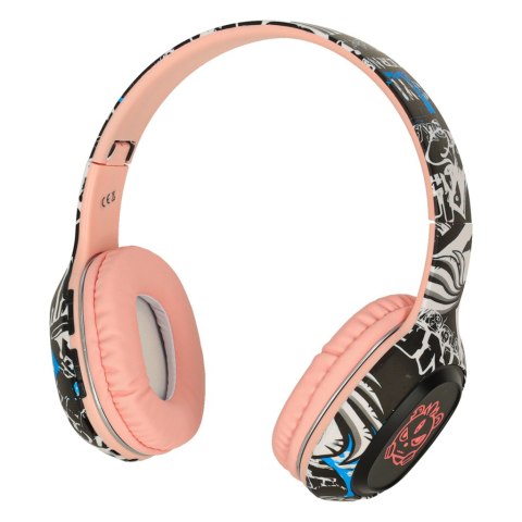 Słuchawki bezprzewodowe nauszne Bluetooth RGB Gaming Sport 200mAh różowe