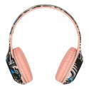 Słuchawki bezprzewodowe nauszne Bluetooth RGB Gaming Sport 200mAh różowe