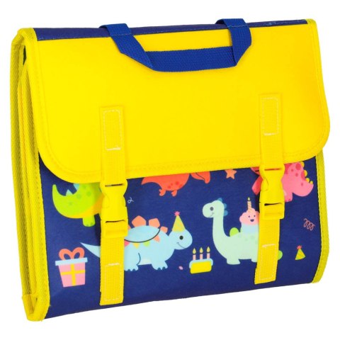 Tablica manipulacyjna sensoryczna montessori walizka plecak niebieska