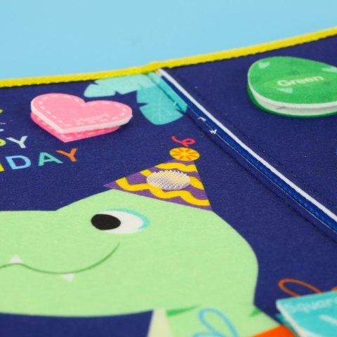 Tablica manipulacyjna sensoryczna montessori walizka plecak niebieska