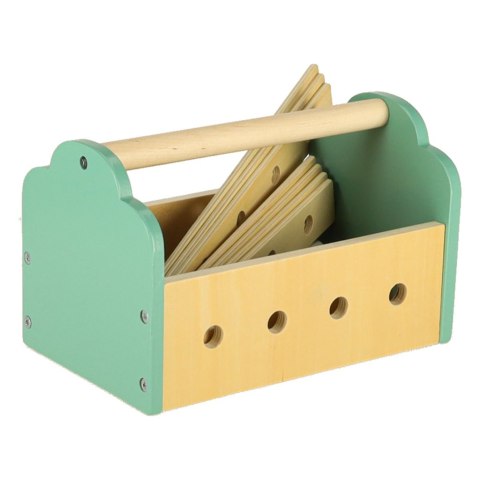 Warsztat drewniany LULILO Fikso zestaw małego majsterkowicza z narzędziami piła wkrętarka dźwięki 86cm