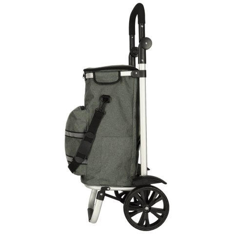 Wózek torba na zakupy na kółkach ze stelażem 100cm szary