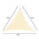 Żagiel przeciwsłoneczny LUARO ogrodowy tarasowy wodoodporny 4x4x4m trójkąt beżowy