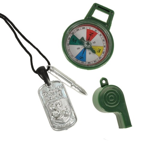 Zestaw wojskowy strój kamizelka karabin lornetka