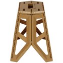 Taboret składany krzesełko turystyczne kempingowe przenośne 40 cm beżowy