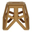 Taboret składany krzesełko turystyczne kempingowe przenośne 40 cm beżowy