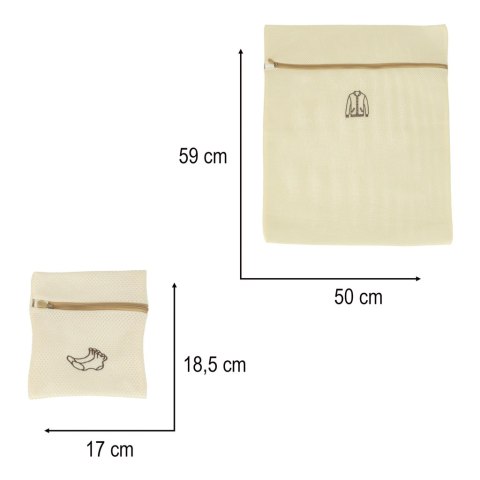 Worek siatka torba do prania bielizny ubrań spodni z zamkiem 6 szt