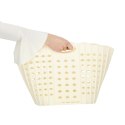 Kosz na zakupy pranie składany organizer łazienkowy z uchwytem kremowy