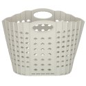 Kosz na zakupy pranie składany organizer łazienkowy z uchwytem szary