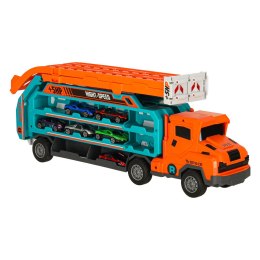 Samochód laweta transporter tor zjeżdżalnia dla samochodów pomarańczowy