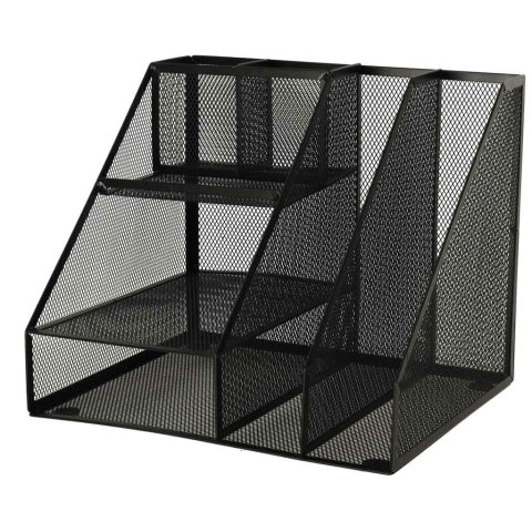 Organizer przybornik na biurko biurkowy duży A4 metalowy 7 komór