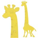Miarka wzrostu drewniana żyrafa 125 cm żółta