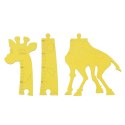 Miarka wzrostu drewniana żyrafa 125 cm żółta