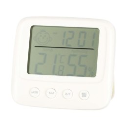 Higrometr zegar termometr pokojowy wilgotnościomierz LCD