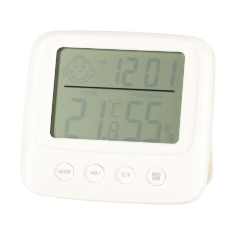 Higrometr zegar termometr pokojowy wilgotnościomierz LCD