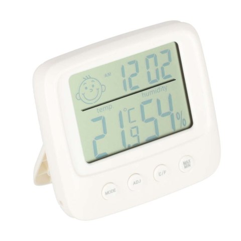 Higrometr zegar termometr pokojowy wilgotnościomierz LCD