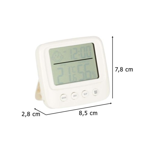 Higrometr zegar termometr pokojowy wilgotnościomierz LCD