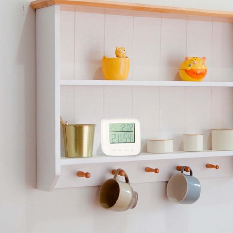 Higrometr zegar termometr pokojowy wilgotnościomierz LCD