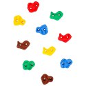 Kamienie wspinaczkowe uchwyty do wspinaczki dla dzieci kolorowe 10 szt + śruby