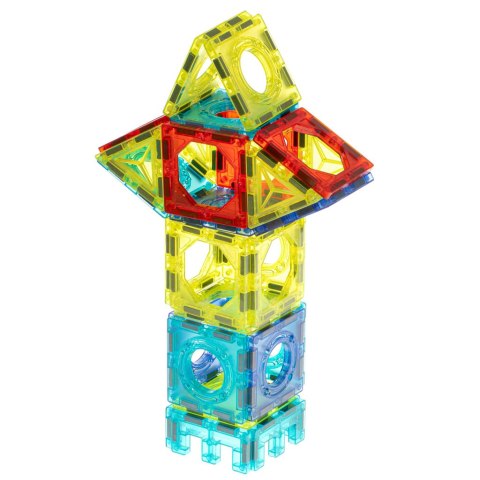 Klocki magnetyczne marble tor kulkowy świecący 75 elementów