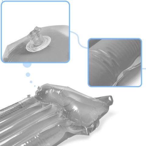 Materac dmuchany plażowy do pływania na basen wodę BESTWAY 44013 szary 90kg 183cm