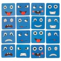 Gra edukacyjne wyzwania nauka emocji klocki drewniane