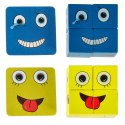 Gra edukacyjne wyzwania nauka emocji klocki drewniane