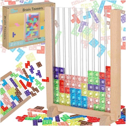 Gra logiczna układanka z klocków stojąca