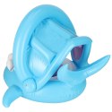 Kółko do pływania koło dmuchane dla niemowląt pontonik dla dzieci z siedziskiem z daszkiem rekin 23kg