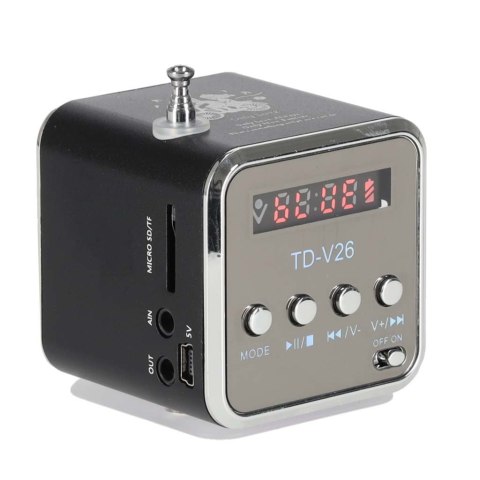 Radio akumulatorowe przenośne głośnik Bluetooth LCD TD-V26