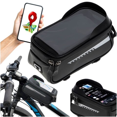 Torba rowerowa sakwa wodoodporna uchwyt na telefon
