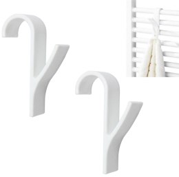 Wieszak haczyk na grzejnik kaloryfer łazienkowy biały