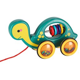 Żółwik do ciągania na sznurku zabawka sensoryczna mobilna grzechotka