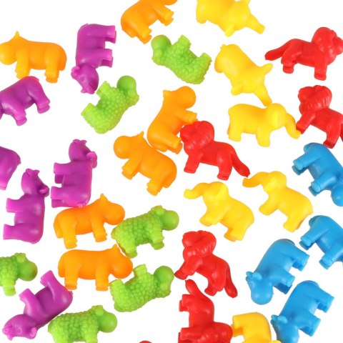 Zwierzęta safari edukacyjne nauka liczenia montessori 36el.